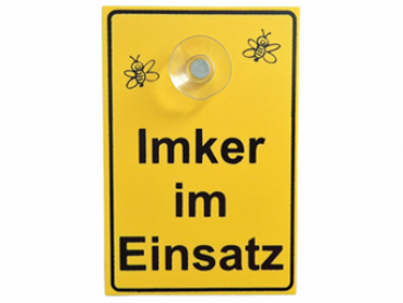 Saugnapfschild "Imker im Einsatz"